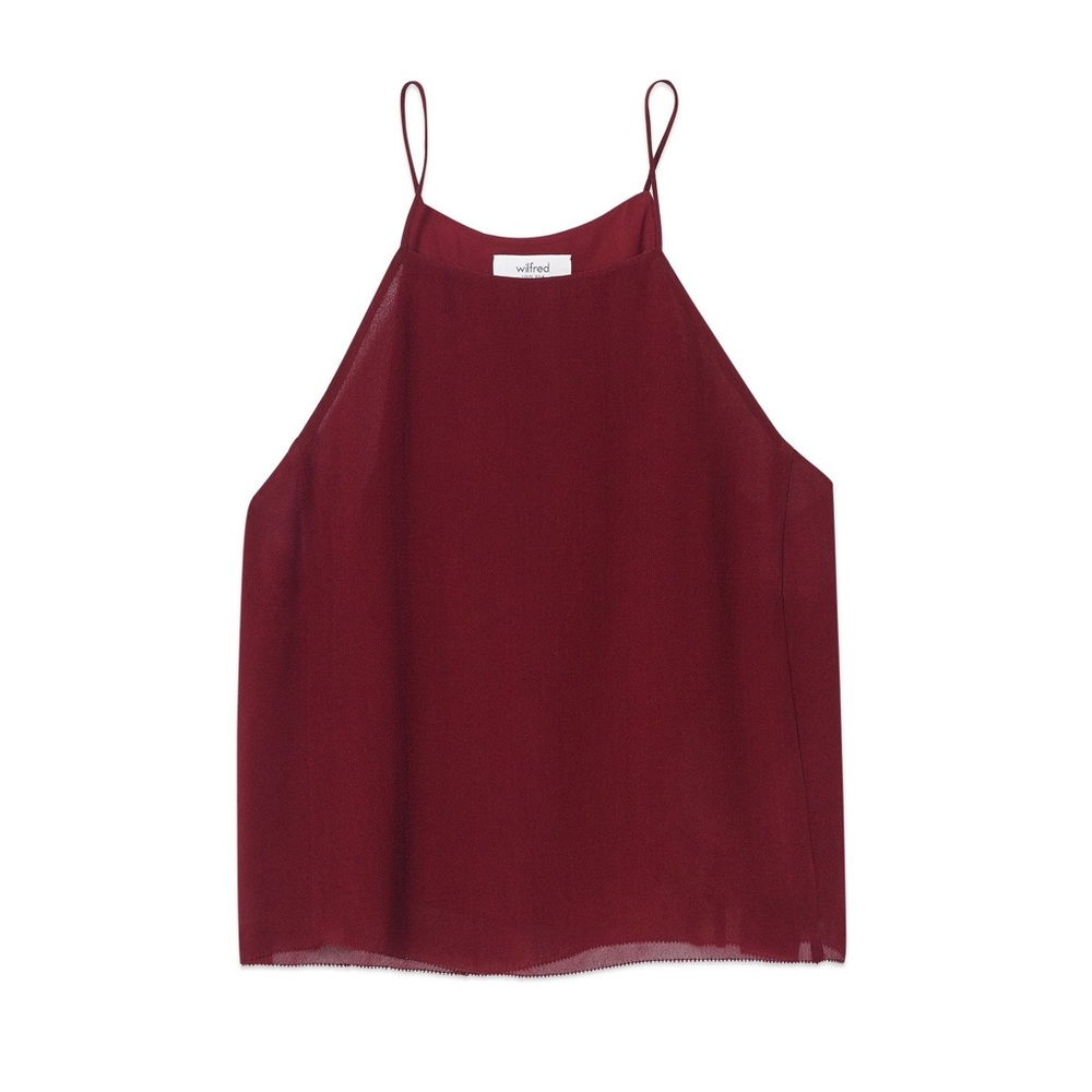 Aritzia Wilfred Silk Blouse tank top high neck size M